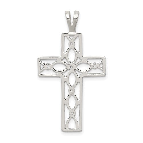 Sterling Silver Polished Cross Pendant