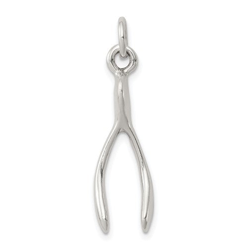 Sterling Silver Antiqued Wish Bone Charm