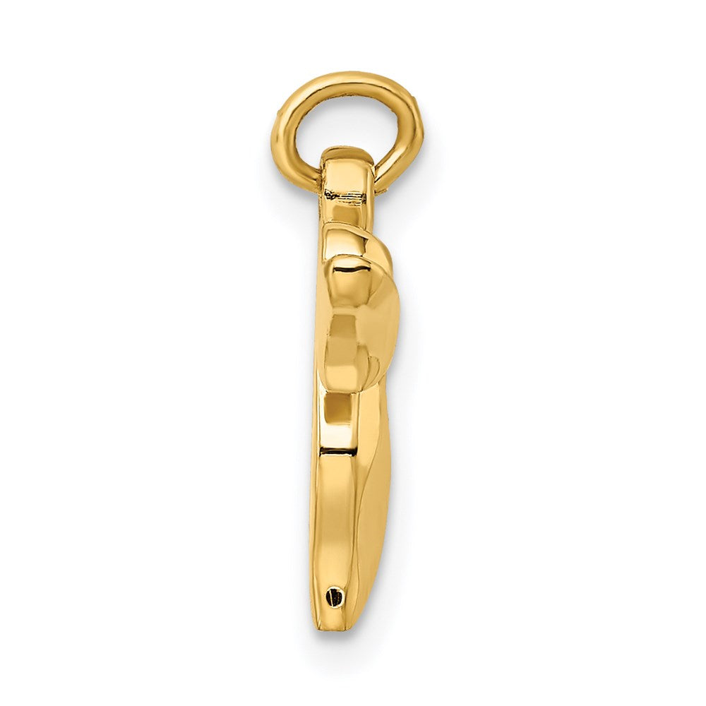 Sterling Silver Gold-plated Polished Small Chai Pendant