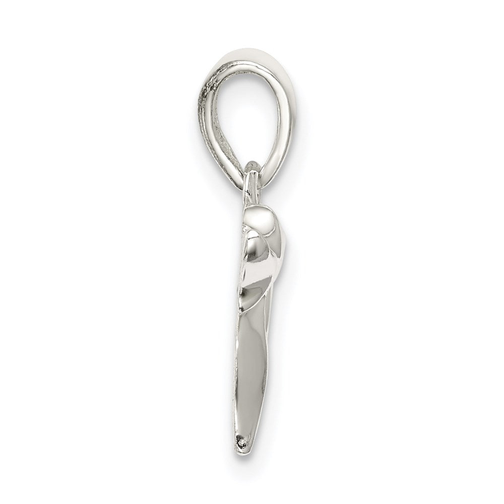 Sterling Silver Polished Chai symbol