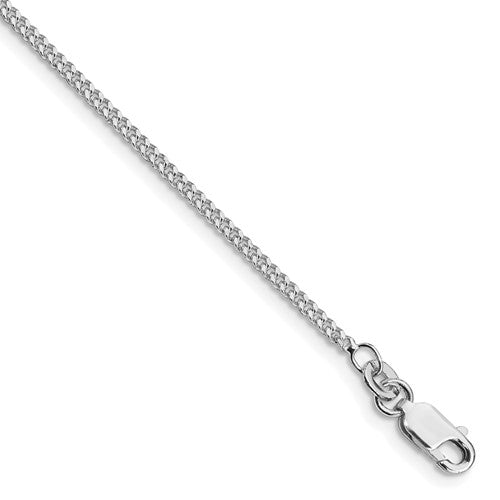 Sterling Silver Rhodium-plated 1.75mm Curb Chain