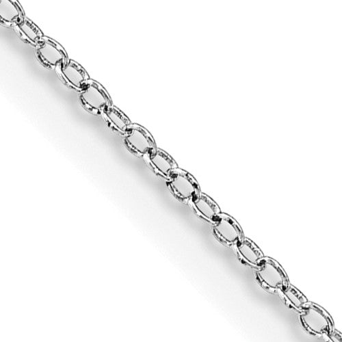 Sterling Silver Rhodium-plated 1mm Cable Chain