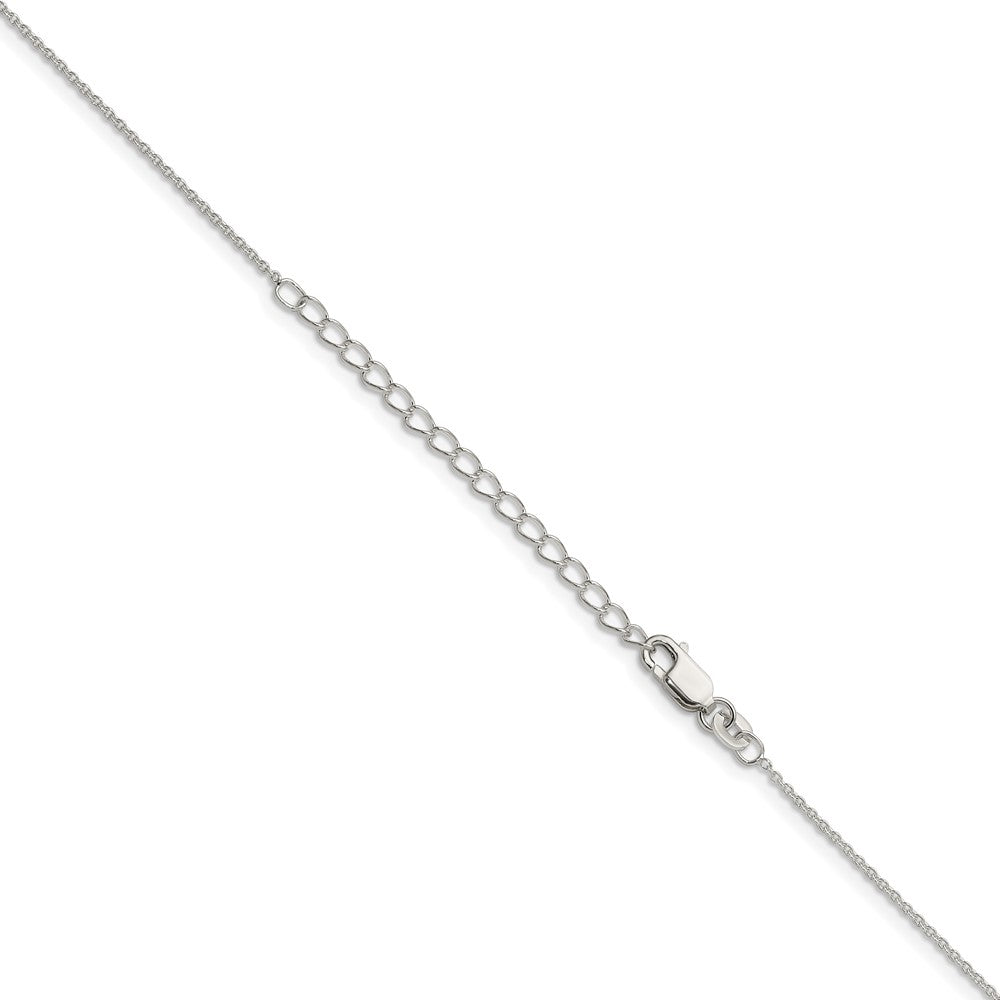 Sterling Silver 1mm Cable Chain w/2in ext.