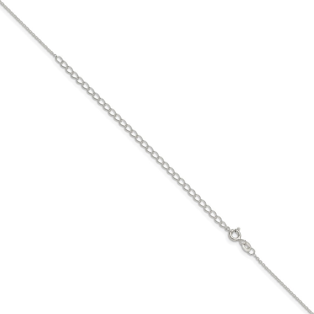 Sterling Silver 1mm Cable Chain w/4in ext.