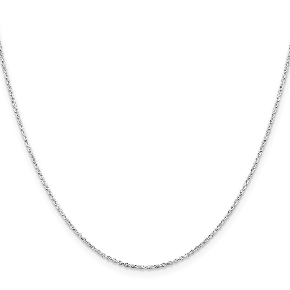 Sterling Silver Rhodium-plated 1.25mm Cable Chain w/4 in ext.
