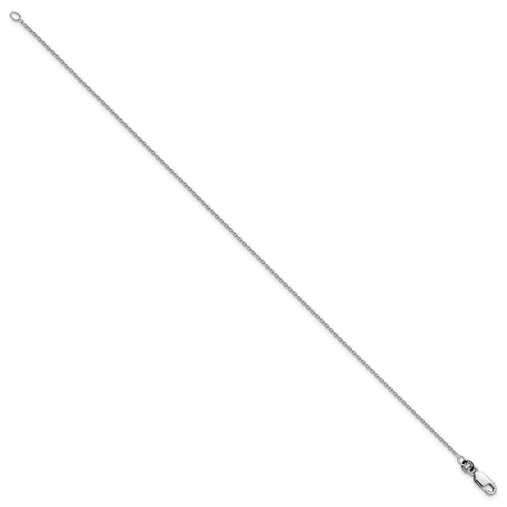 Sterling Silver Rhodium-plated 1.25mm Cable Chain