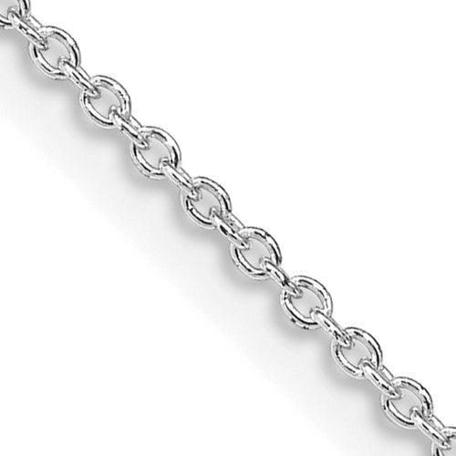 Sterling Silver Rhodium-plated 1.25mm Cable Chain w/4 in ext.