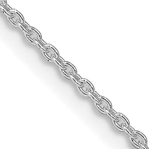 Sterling Silver Rhodium-plated 1.5mm Cable Chain w/2in ext.