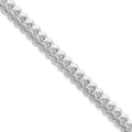 Sterling Silver Rhodium-plated 9mm Polished Domed Curb Chain