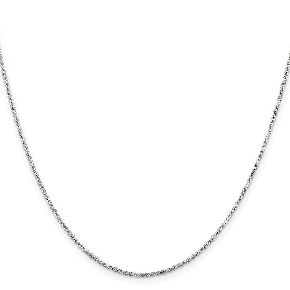 Sterling Silver 1.2mm Diamond-cut Rope Chain w/4in ext.