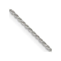 Sterling Silver 1.2mm Diamond-cut Rope Chain w/4in ext.