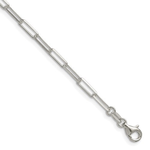 Sterling Silver 3.1mm D/C Paperclip Chain