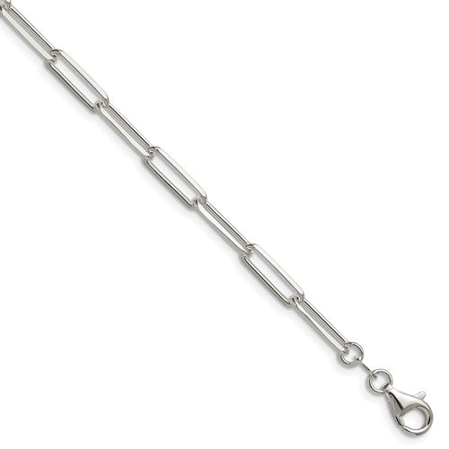 Sterling Silver 4.4mm D/C Paperclip Chain