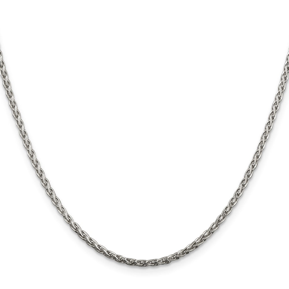 Sterling Silver 2mm Diamond-cut Spiga Chain w/4in ext.