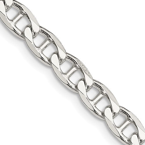 Sterling Silver 5.7mm D/C Flat Anchor Curb Chain
