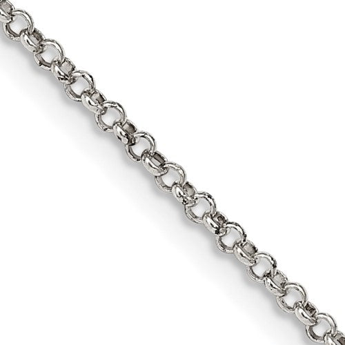 Sterling Silver 1.5mm Rolo Chain w/2in ext.