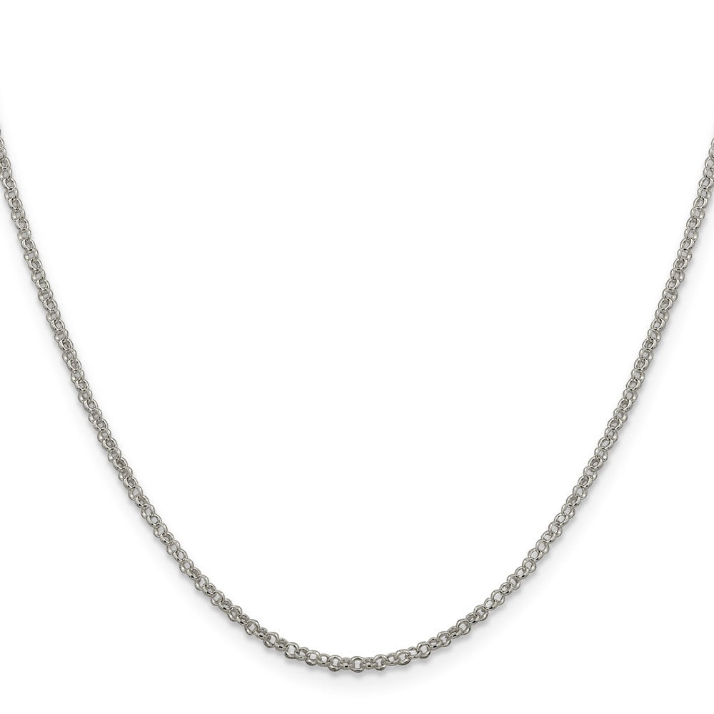 Sterling Silver 2mm Rolo Chain w/2in ext.