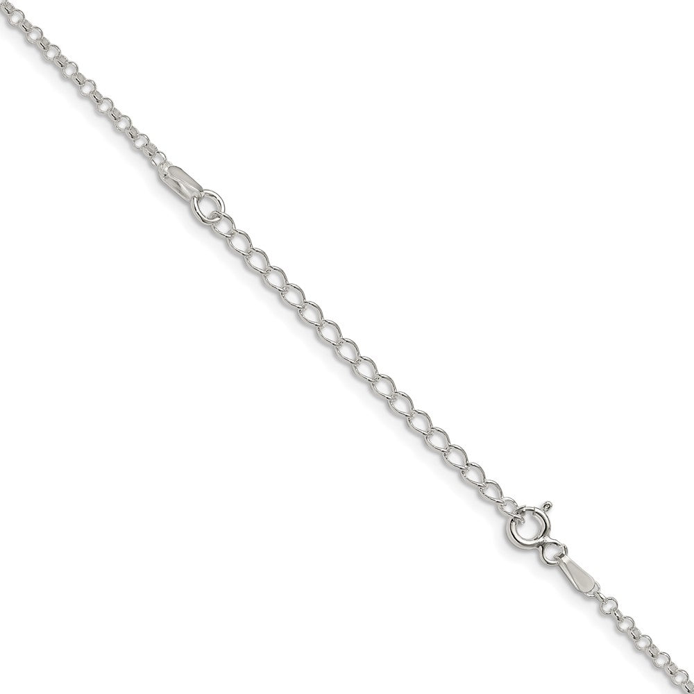 Sterling Silver 2mm Rolo Chain w/2in ext.