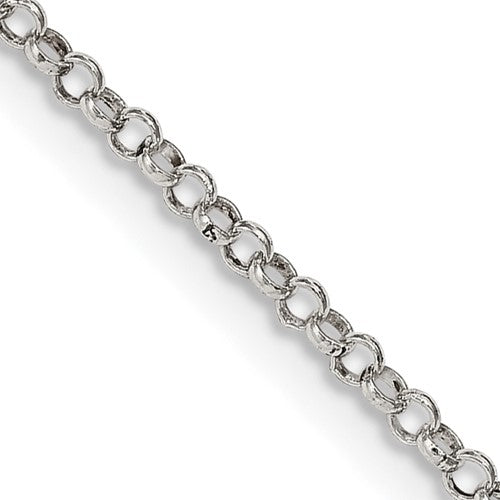 Sterling Silver 2mm Rolo Chain w/2in ext.