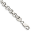 Sterling Silver 7.75mm Semi-solid Rolo Chain