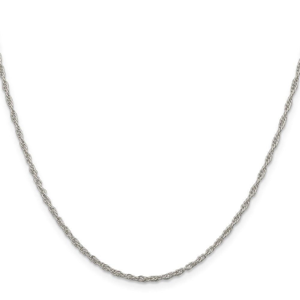 Sterling Silver 1.95mm Loose Rope Chain w/2in ext.