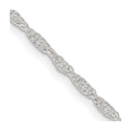Sterling Silver 1.95mm Loose Rope Chain w/2in ext.