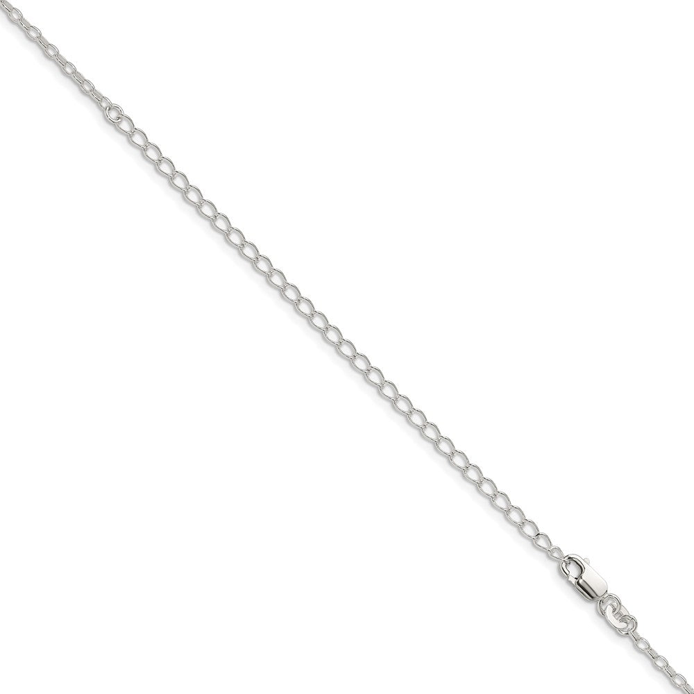 Sterling Silver 1.6mm Oval Fancy Rolo Chain w/4in ext.