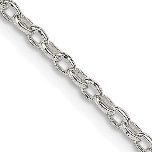 Sterling Silver 1.6mm Oval Fancy Rolo Chain