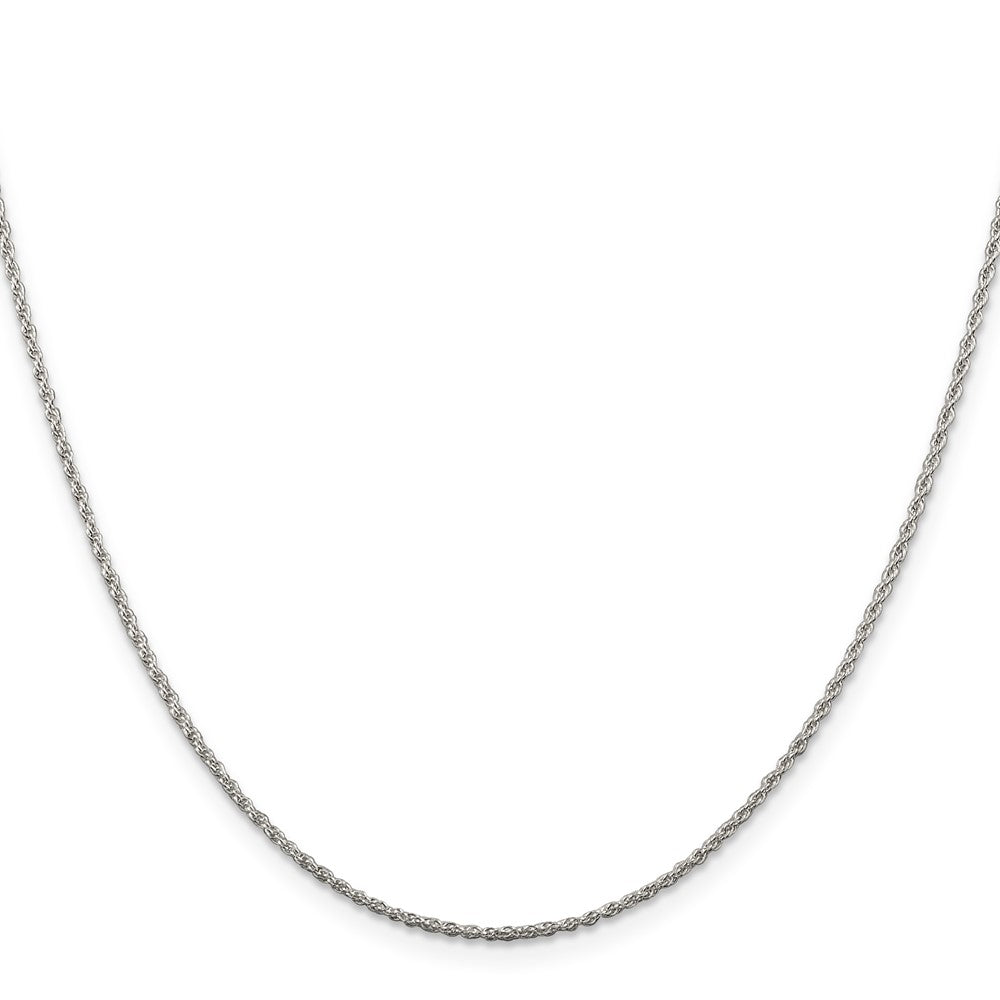 Sterling Silver 1.3mm Loose Rope Chain w/2in ext.