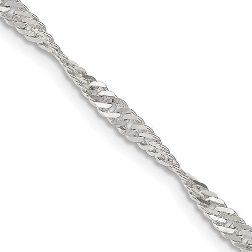 Sterling Silver 3mm Singapore Chain