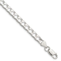 Sterling Silver 5.75mm D/C Square Curb Chain