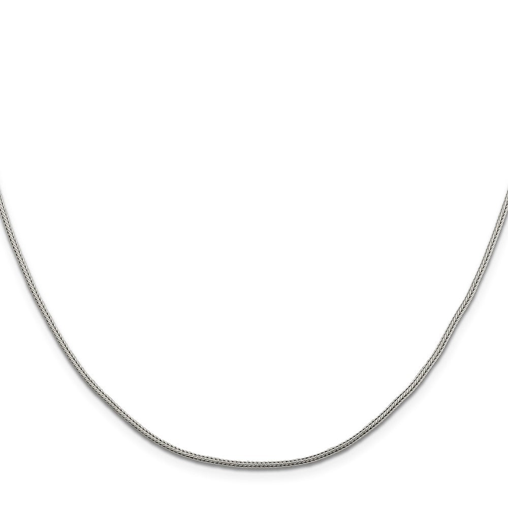 Sterling Silver 1.25mm Diamond-cut Round Franco Chain w/2in ext.