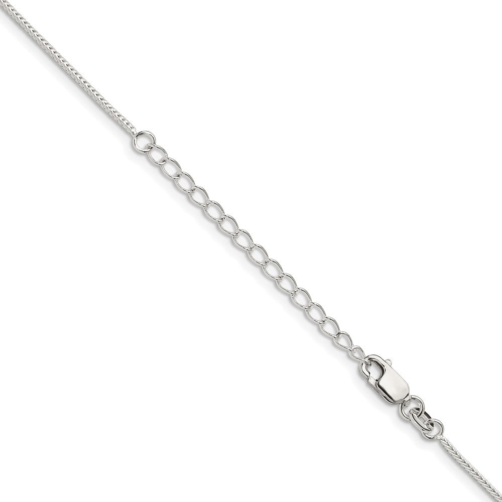 Sterling Silver 1.25mm Diamond-cut Round Franco Chain w/2in ext.