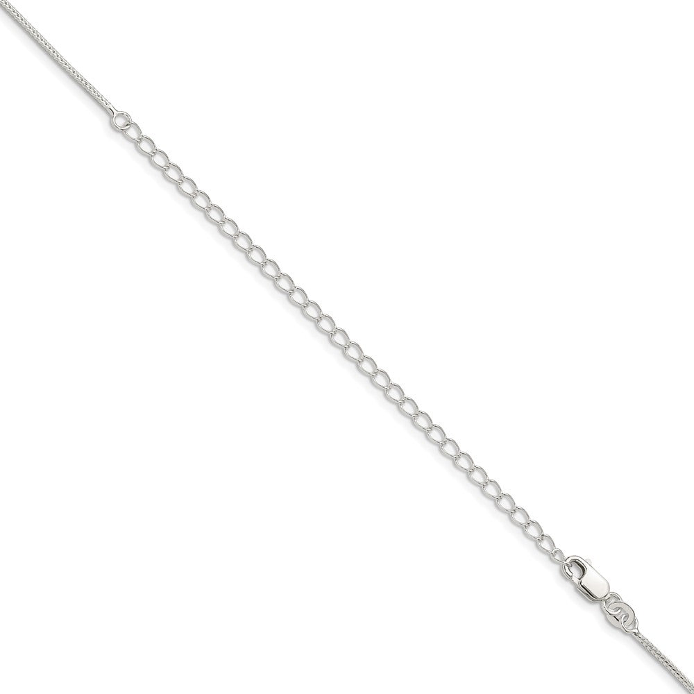 Sterling Silver 1.25mm Diamond-cut Round Franco Chain w/4in ext.