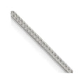 Sterling Silver 1.25mm Diamond-cut Round Franco Chain w/4in ext.