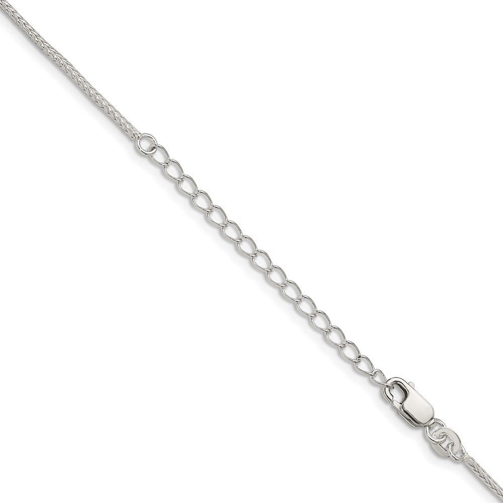 Sterling Silver 1.45mm Diamond-cut Round Franco Chain w/2in ext.