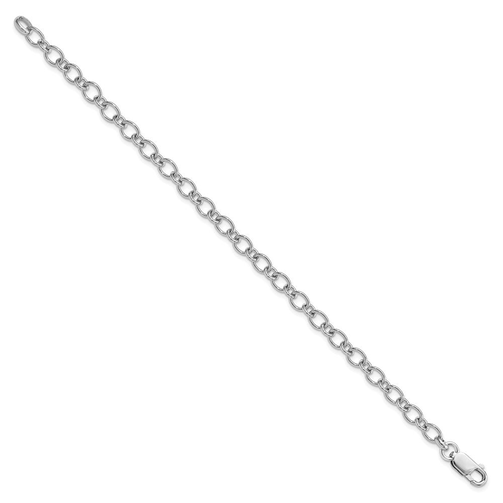 Sterling Silver Amore La Vita Rhodium-pl Polished 7.5 inch Charm Bracelet