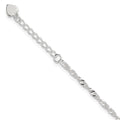 Sterling Silver D/C  Polished 9in Including a 1in Ext. Anklet