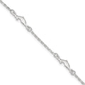 Sterling Silver Polished Dolphin 10in Plus 1in Ext. Anklet