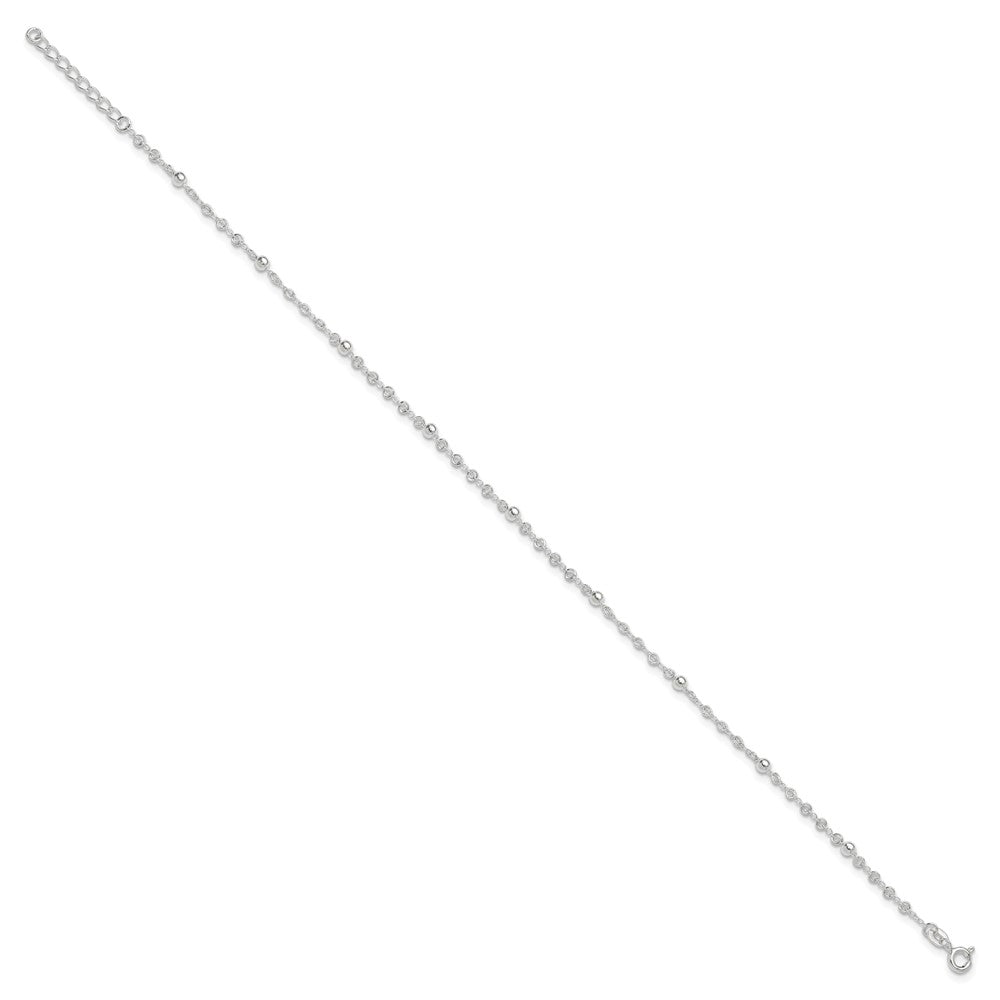 Sterling Silver 9in plus 1in ext. Anklet