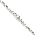 Sterling Silver Polished Graduated Beads Bracelet