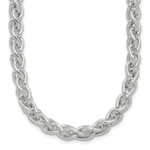Sterling Silver Polished Spiga Necklace