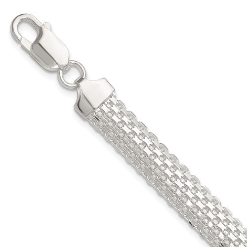Sterling Silver Polished 8.5mm Bismark 7in Bracelet