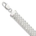 Sterling Silver Polished 11.5mm Bismark 7in Bracelet