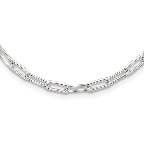 Sterling Silver 4.2mm Paperclip Link w/ 2in ext Necklace