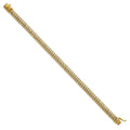 Sterling Silver Gold-Tone Polished Fancy CZ S Link 7 Inch Bracelet