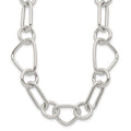 Sterling Silver Polished 17.5in Fancy Link Necklace