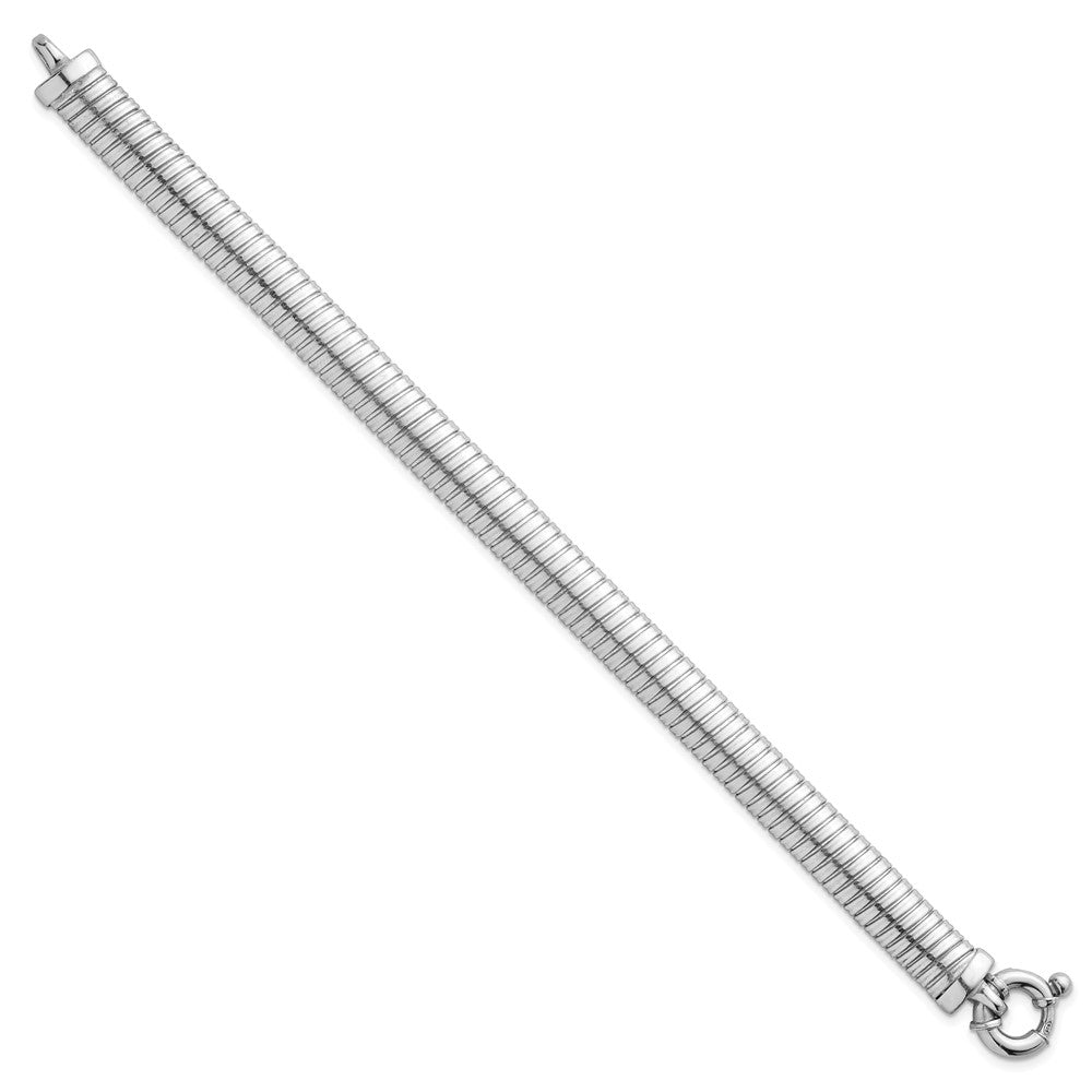 Sterling Silver Rhodium-plated Polished 9mm Bracelet