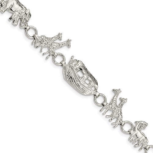 Sterling Silver Noah's Ark Bracelet