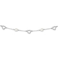 Sterling Silver Rhodium 7-8mm White FWC Pearl w/2in ext. Necklace